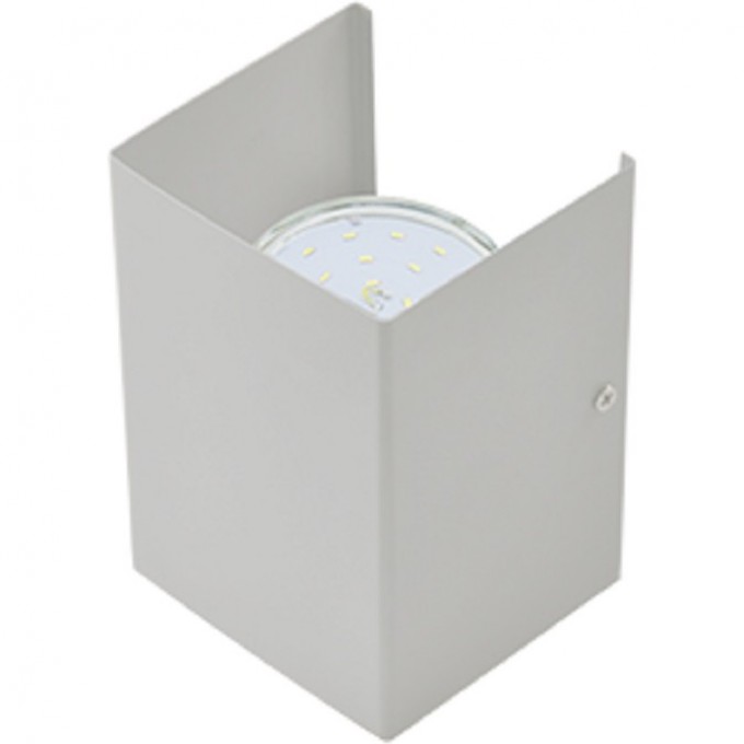 Светильник ECOLA GX53-N52 настенный бра прямоугольный серый 2* GX53 100х140х90 (1 из цв. уп. по 2) FYN52FECB
