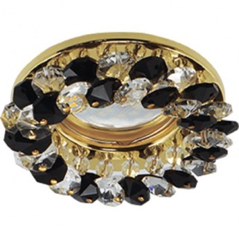 Светильник ECOLA MR16 CD4141 GU5.3 встр. круглый с хрусталиками Прозрачный и Черный/Золото 50x90 (кd74) Светильник ECOLA MR16 CD4141 GU5.3 встр. круглый с хрусталиками Прозрачный и Черный/Золото 50x90 (кd74)