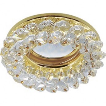 Светильник ECOLA MR16 CD4141 GU5.3 встр. круглый с хрусталиками Прозрачный/Золото 50x90 (кd74) Светильник ECOLA MR16 CD4141 GU5.3 встр. круглый с хрусталиками Прозрачный/Золото 50x90 (кd74)