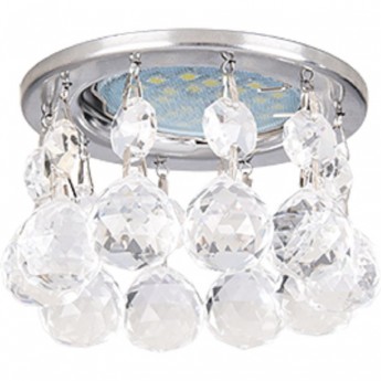 Светильник ECOLA MR16 CR1002 GU5.3 Glass Стекло Круг с большими хруст. на прямом подвесе Прозрачный / Хром 84x90 Светильник ECOLA MR16 CR1002 GU5.3 Glass Стекло Круг с большими хруст. на прямом подвесе Прозрачный / Хром 84x90