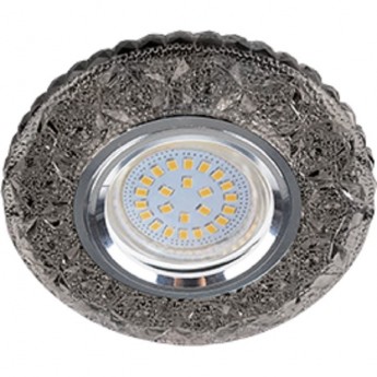 Светильник ECOLA MR16 LD7040 GU5.3 встр. искристый с подсветкой "Бабочки" Тонированный / Хром 25x95