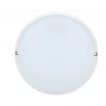 Светодиодный светильник ECOLA LED ДПП Круг накладной IP65 матовый белый 24W 220V 6500K 210x45