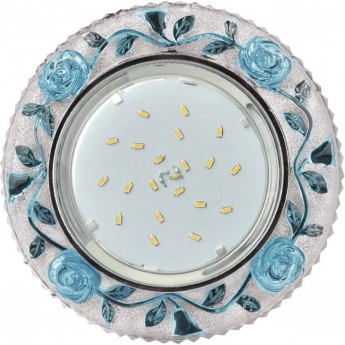 Встраиваемый светильник ECOLA GX53 H4 FB53CREFB прозрачный, голубой, хром